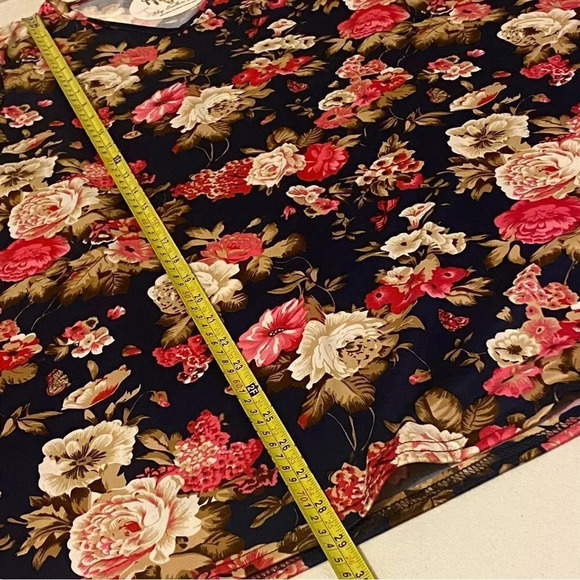 Women’s Southern Charm Boho Overall Rose Pattern V-Neck 3/4 Sleeves Size M - Picture 9 of 10